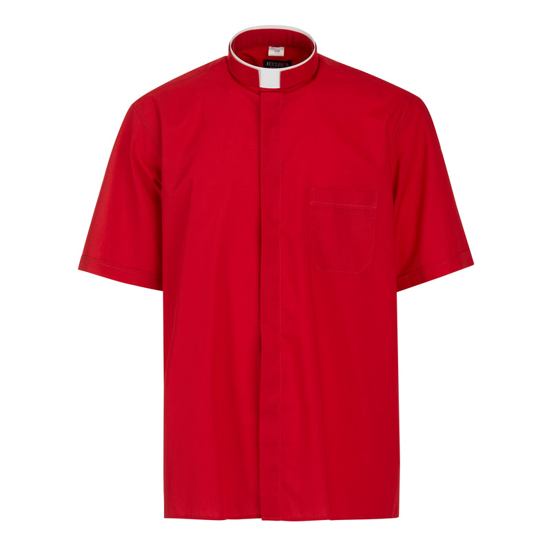 Camicia Polycotton - Rosso - Romano - Manica Corta