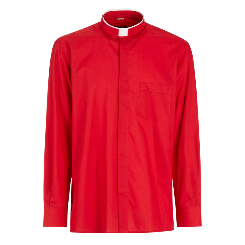Camicia Polycotton - Rosso - Romano - Manica Lunga