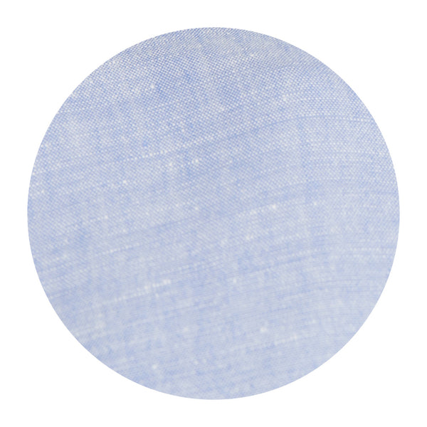Camisa 100% Lino - Azul claro - Clero - Manga corta