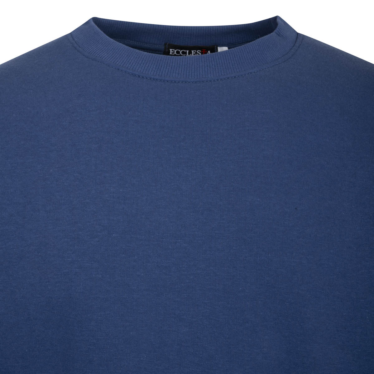 Sweatshirt mit Rundhalsausschnitt - Warme Baumwolle - Blau