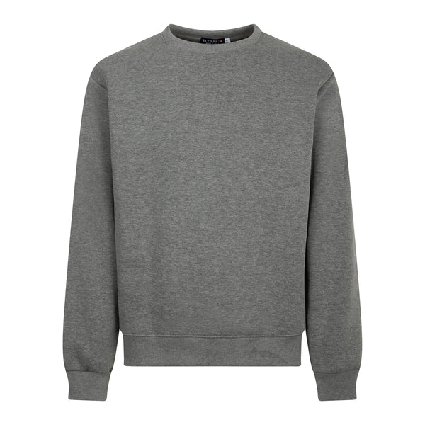Sweatshirt mit Rundhalsausschnitt - Warme Baumwolle - Grau