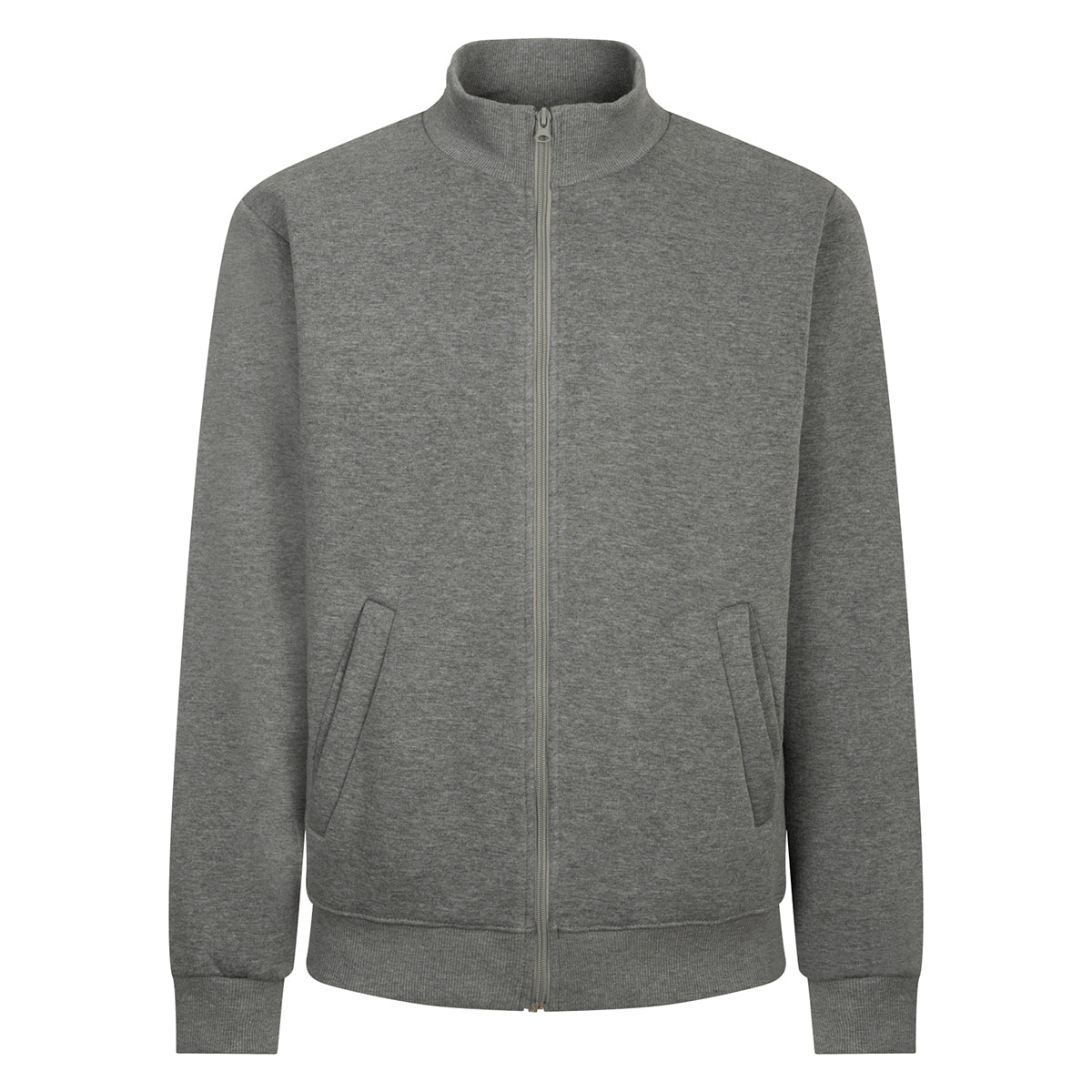 Sweatshirt Jacke - mit Reißverschluss - Grau