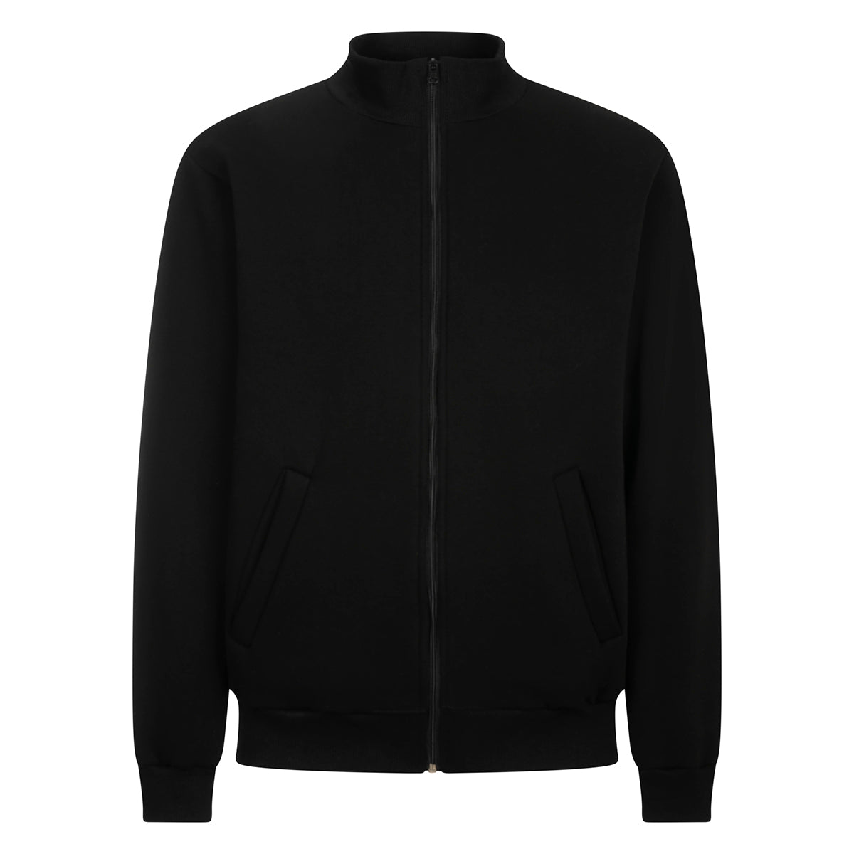 Sweatshirt Jacke - mit Reißverschluss - Schwarz
