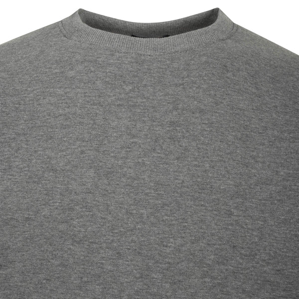 Sweatshirt mit Rundhalsausschnitt - Warme Baumwolle - Grau