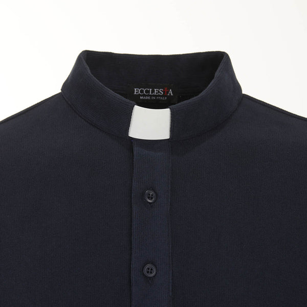 Winter Polo - Blue - 100% Warm Cotton - Long Sleeve