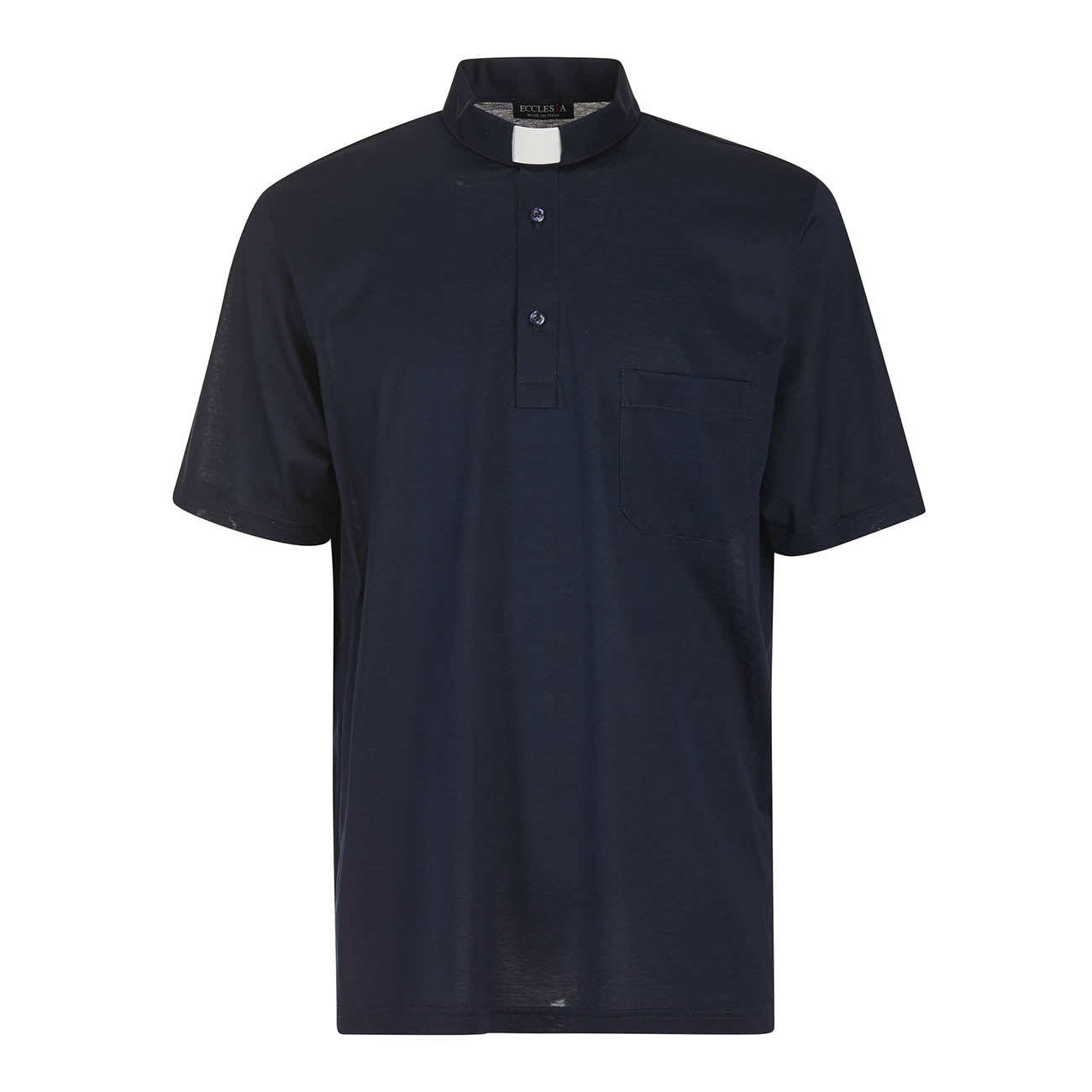 Polo in Filo di Scozia - Blu - 100% Cotone Fresco - Manica Corta