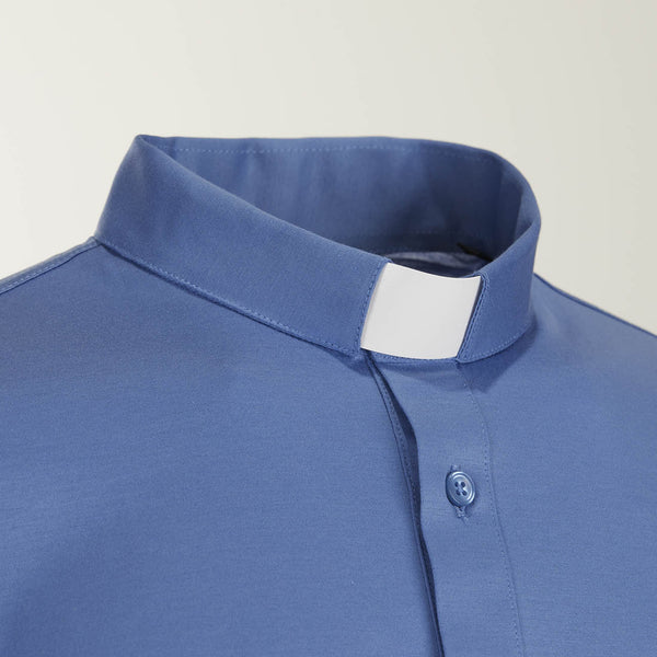 Koszulka Polo Filo di Scozia - Błękitny - 100% Bawełna - Długi rękaw