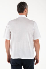 FILO DI SCOZIA® Polo Shirt - White - 100% Fresh Cotton - Short Sleeves