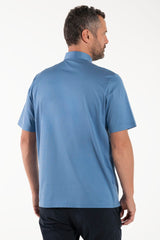 Priesterpolo Filo di Scozia® - Hellblau - 100% Fresh Cotton - Kurzarm