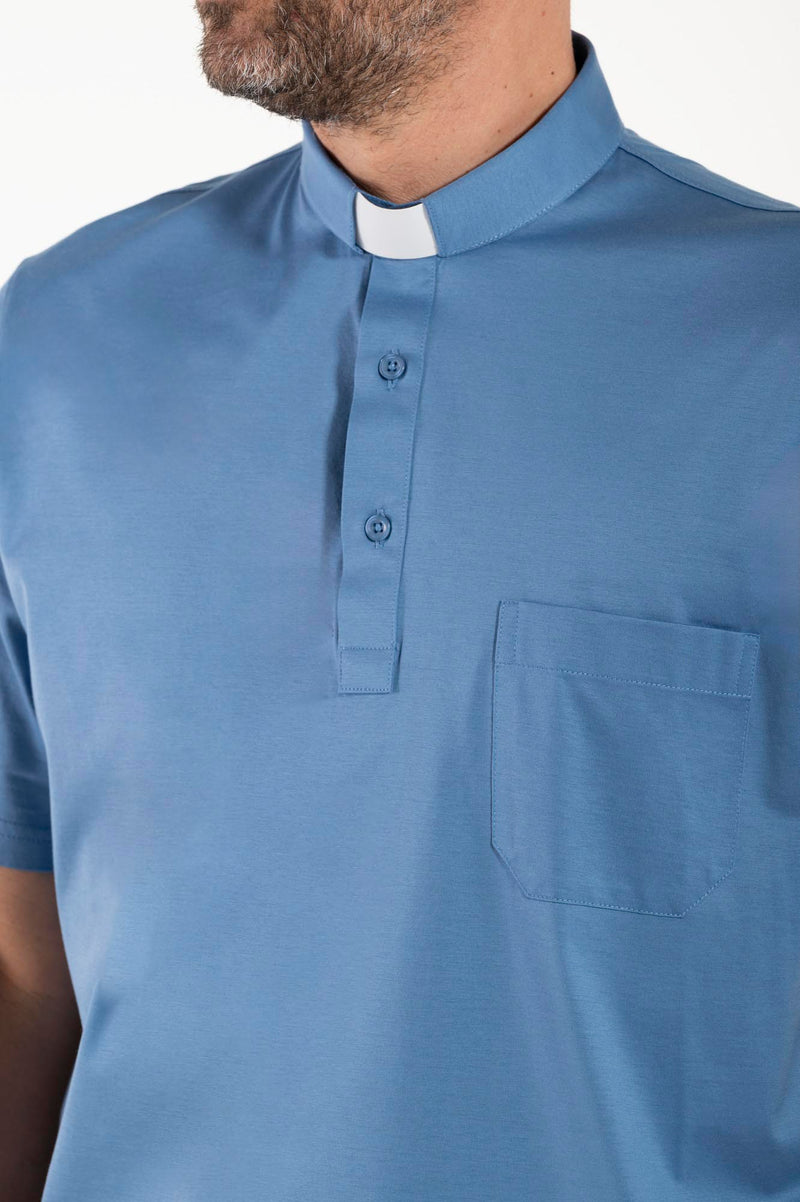 FILO DI SCOZIA® Polo Shirt - Sky - 100% Fresh Cotton - Short Sleeves