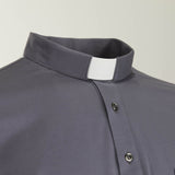 Polo in Filo di Scozia - Grigio -  100% Cotone Fresco - Manica Lunga