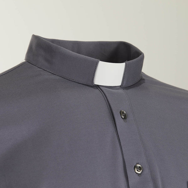 Polo in Filo di Scozia - Grigio - 100% Cotone Fresco - Manica Corta