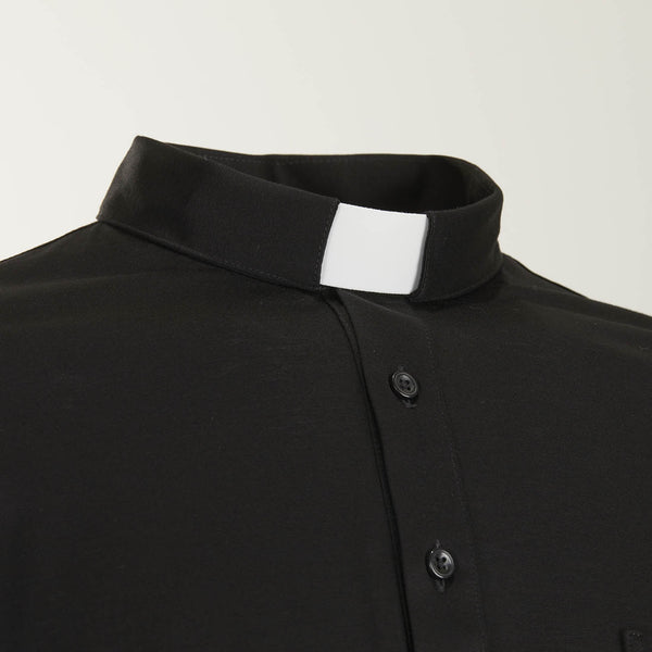 FILO DI SCOZIA® Polo - Black - 100% Fresh Cotton - Long Sleeve