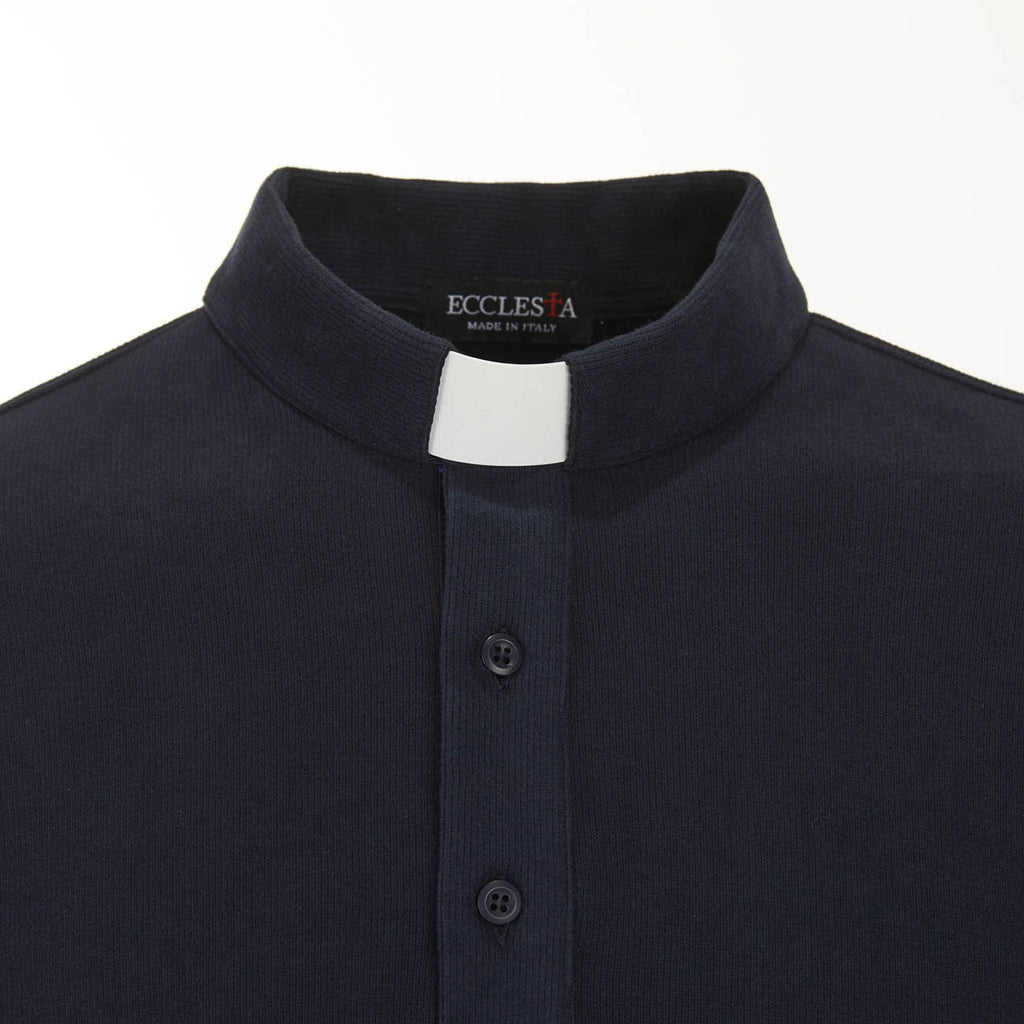 Polo de Franela - Azul - 100% Algodón Cálido - Manga Larga
