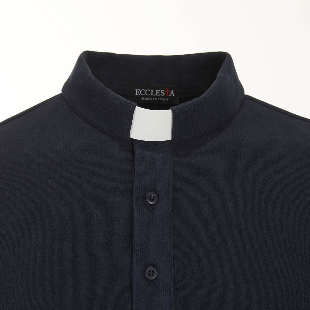 Polo in Flanella - Blu - 100% Caldo Cotone - Manica Lunga
