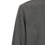 Polo in Flanella - Grigio - 100% Caldo Cotone - Manica Lunga