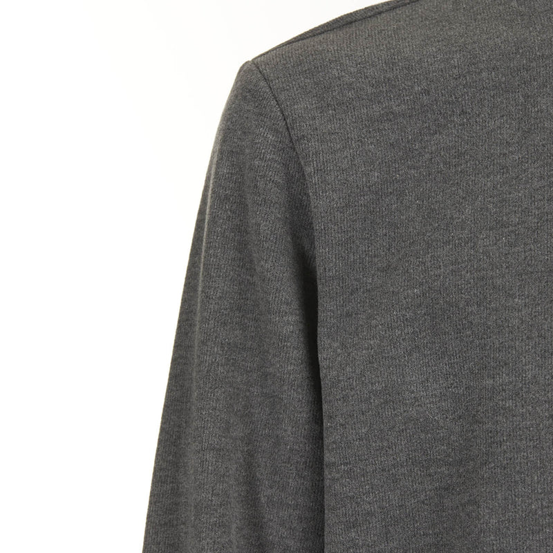 Polo in Flanella - Grigio - 100% Caldo Cotone - Manica Lunga