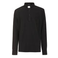 Polo de Franela - Negro - 100% Algodón Cálido - Manga Larga