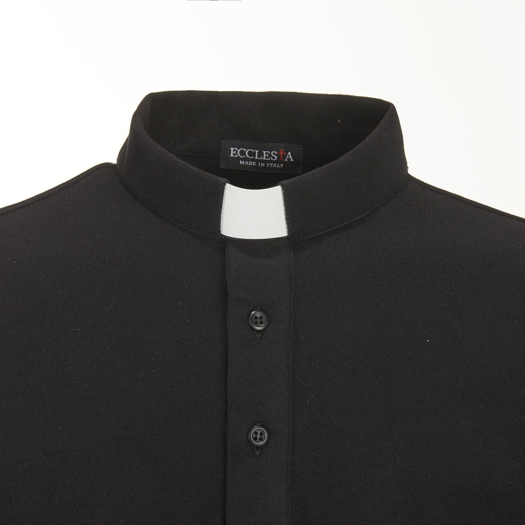 Polo de Franela - Negro - 100% Algodón Cálido - Manga Larga