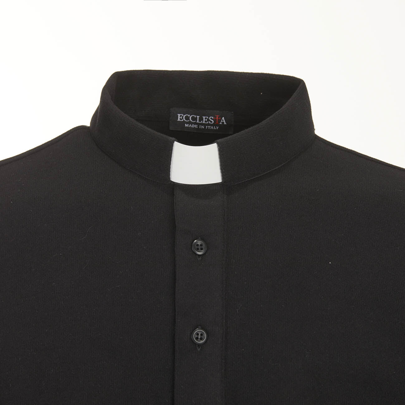 Polo in Flanella - Nero - 100% Caldo Cotone - Manica Lunga