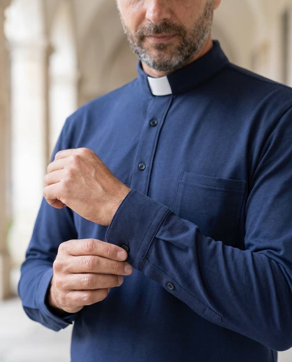 Polo London – Blue – Punto Milano – Long Sleeve