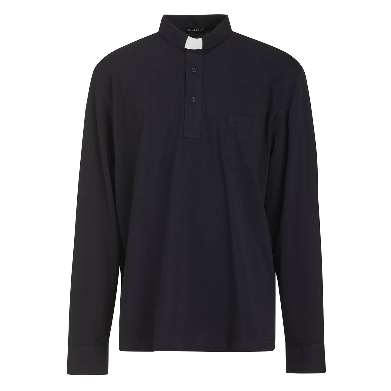 Polo Piquet - Blu - 100% Cotone - Manica Lunga