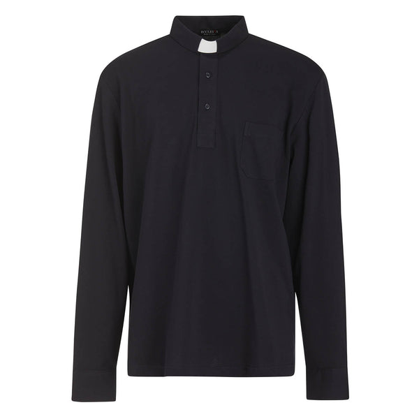 Polo Piquet - Blu - 100% Cotone - Manica Lunga