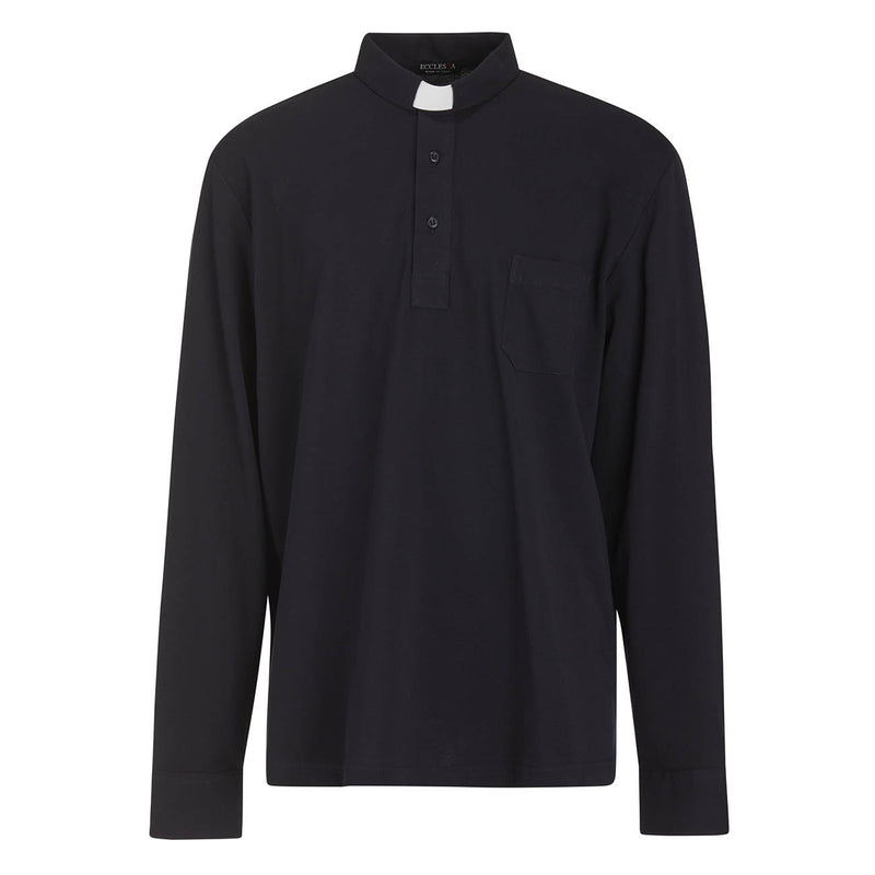 Polo Piquet - Blu - 100% Cotone - Manica Lunga