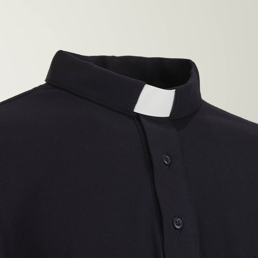 Polo Piquet - Blu - 100% Cotone - Manica Lunga