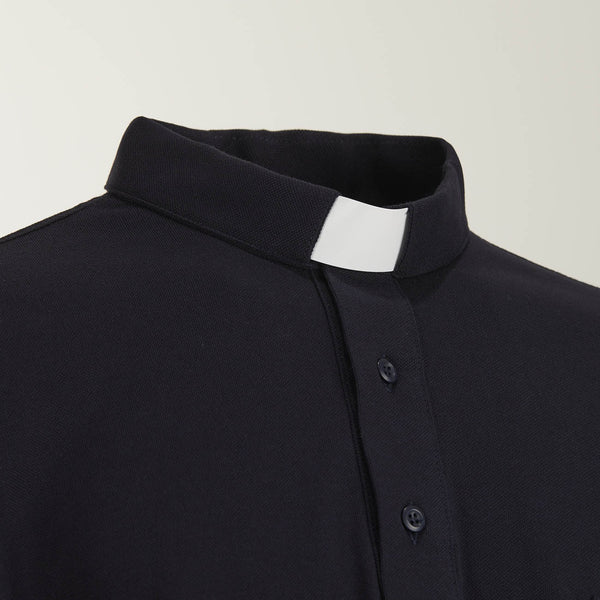 Polo Piquet - Blu - 100% Cotone - Manica Lunga