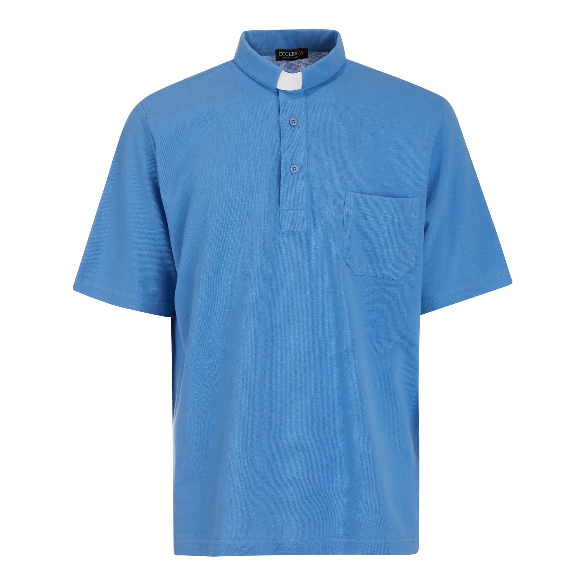 Polo Piquet - Celeste - 100% Cotone - Manica Corta