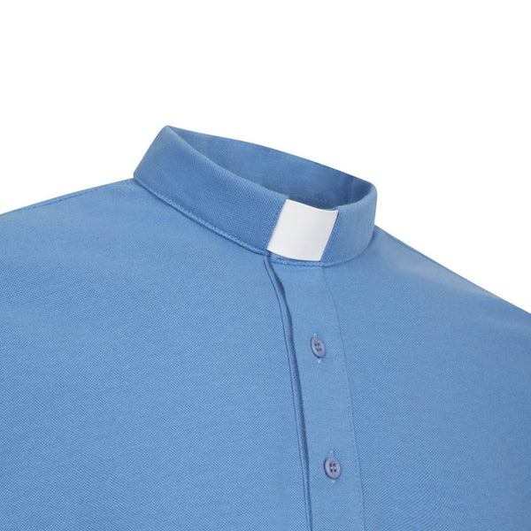 Polo Piquet - Celeste - 100% Cotone - Manica Lunga