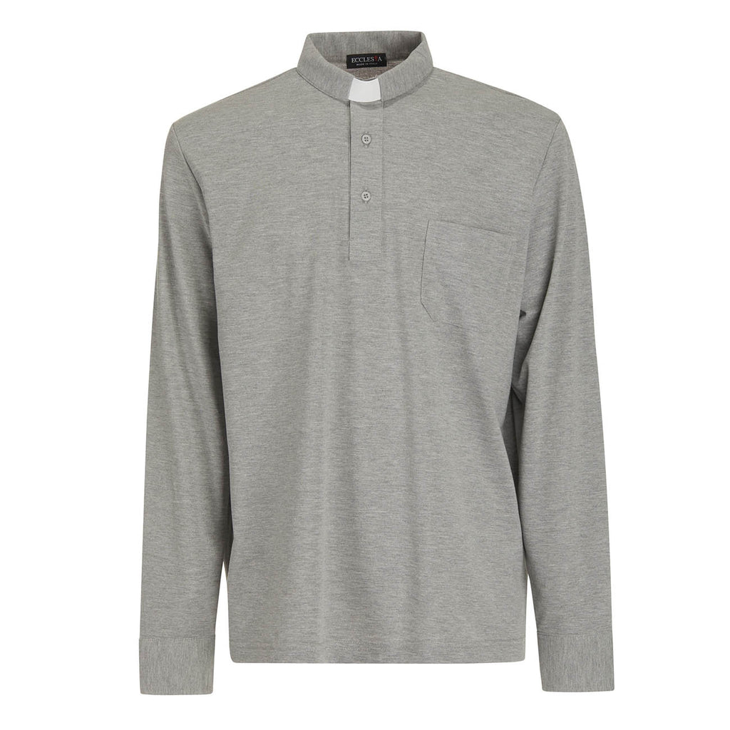 Polo Piquet - Gris - 100% Algodón - Manga Larga