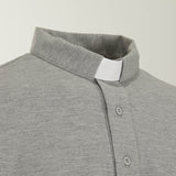 Polo Piquet - Grigio - 100% Cotone - Manica Lunga