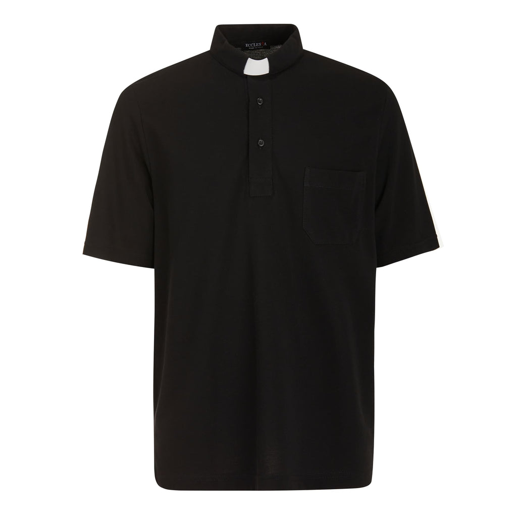 Polo Piquet - Nero - 100% Cotone - Manica Corta