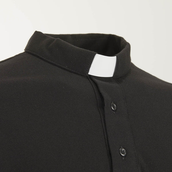 Piquet Polo - Black - 100% Cotton - Long Sleeve