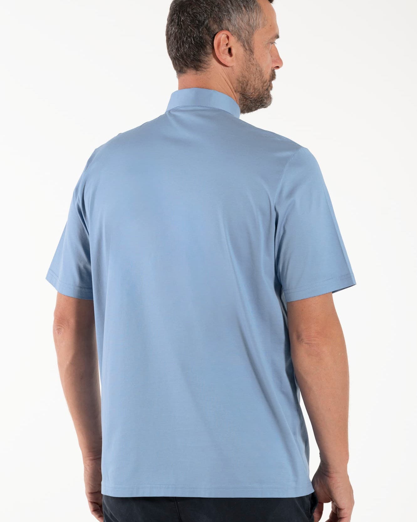 Polo Roma - Light Sky - Clergy - 100% Fresh Cotton - Short Sleeve