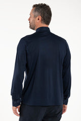 Polo Roma - Blu Navy - Clergy - 100% Cotone Fresco - Manica Lunga