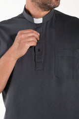 Polo Roma - Grigio - Clergy - 100% Cotone Fresco