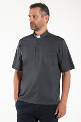 Polo Roma - Grigio - Clergy - 100% Cotone Fresco