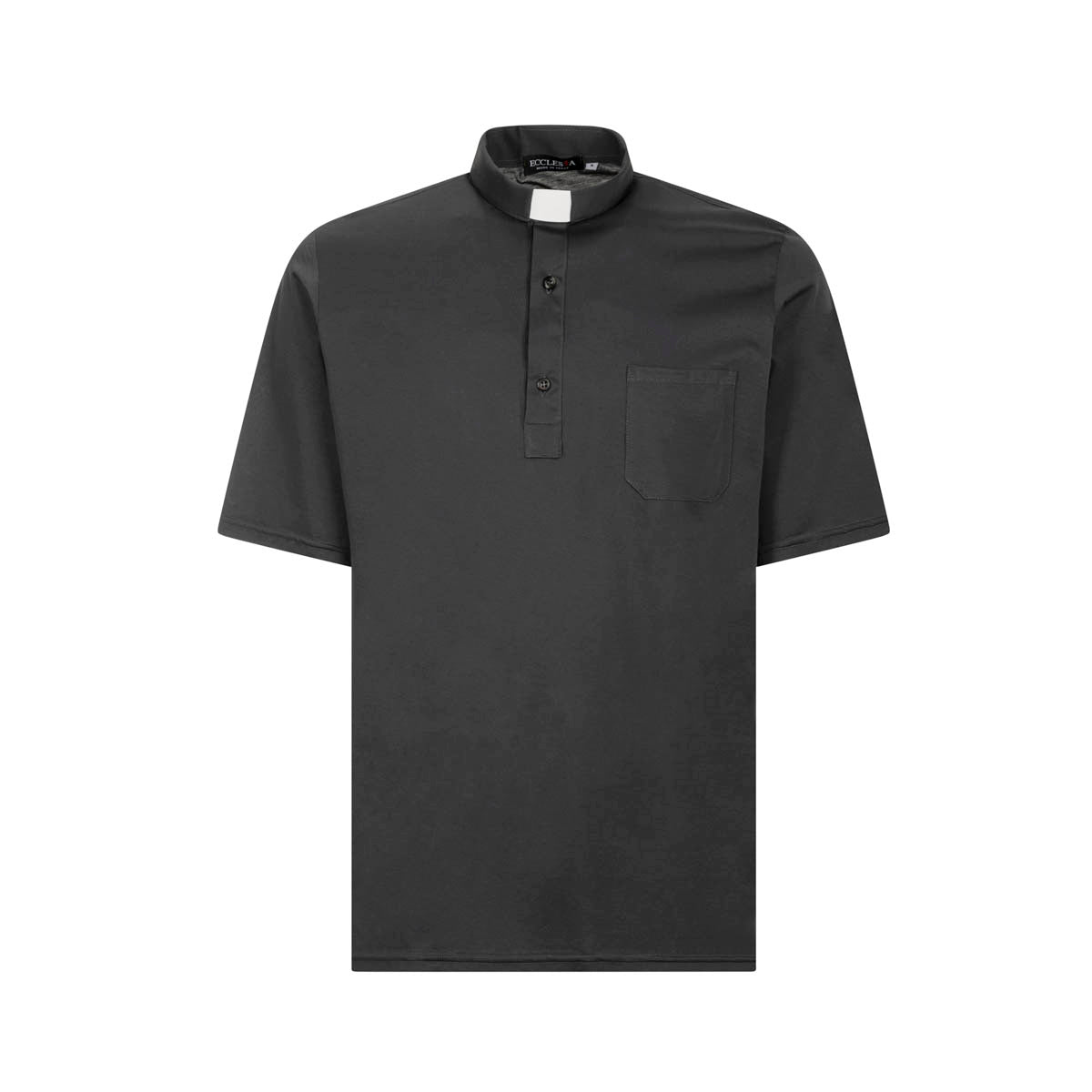 Polo Roma - Grigio - Clergy - 100% Cotone Fresco - Manica Corta