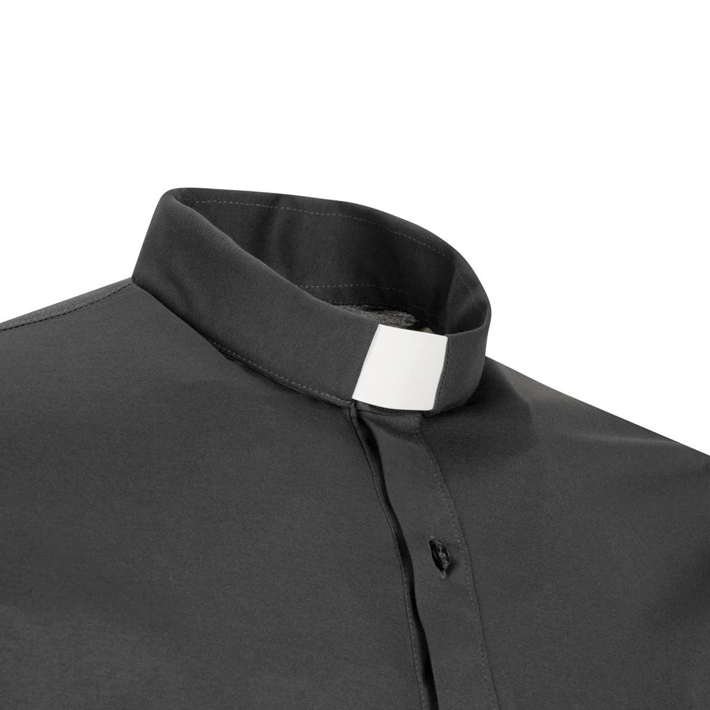 Polo Roma - Grigio - Clergy - 100% Cotone Fresco - Manica Corta