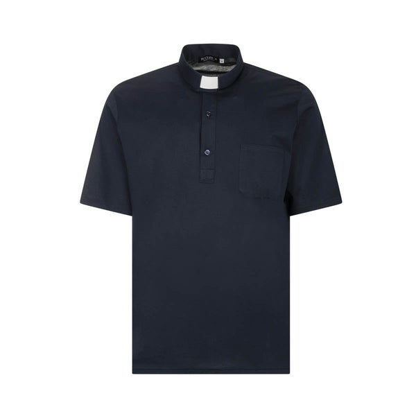 Polo Roma - Blu Navy - Clergy - 100% Cotone Fresco - Manica Corta