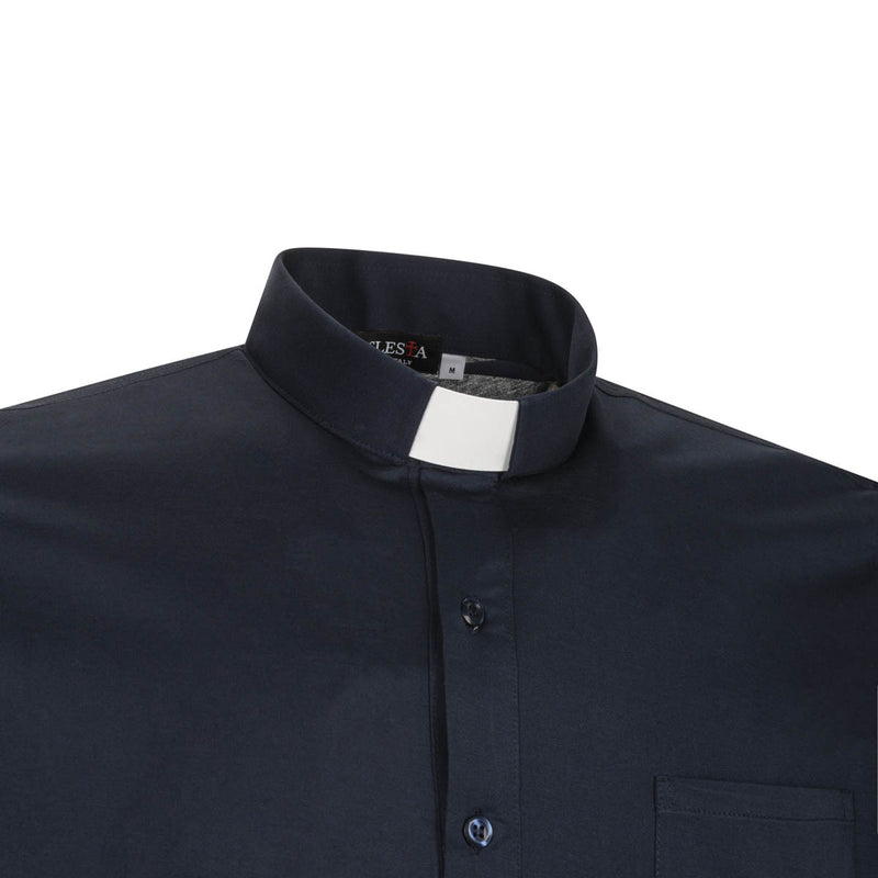 Koszulka Polo Roma - Granatowy - z Koloratką - 100% Bawełna 