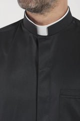 Chemise Avignone - Romaine - Noir - Extensible - Manches Longues