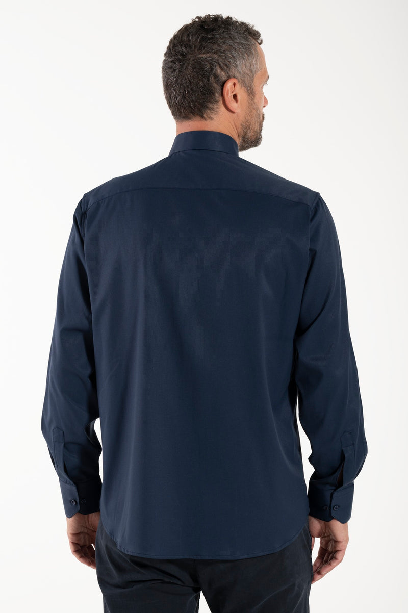 Camicia Avignone - Blu - Clergy - Elasticizzata - Manica Lunga