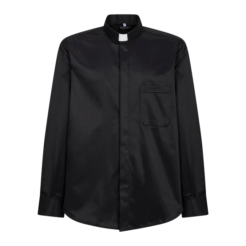 Camicia Avignone - Nero - Clergy - Elasticizzata - Manica Lunga