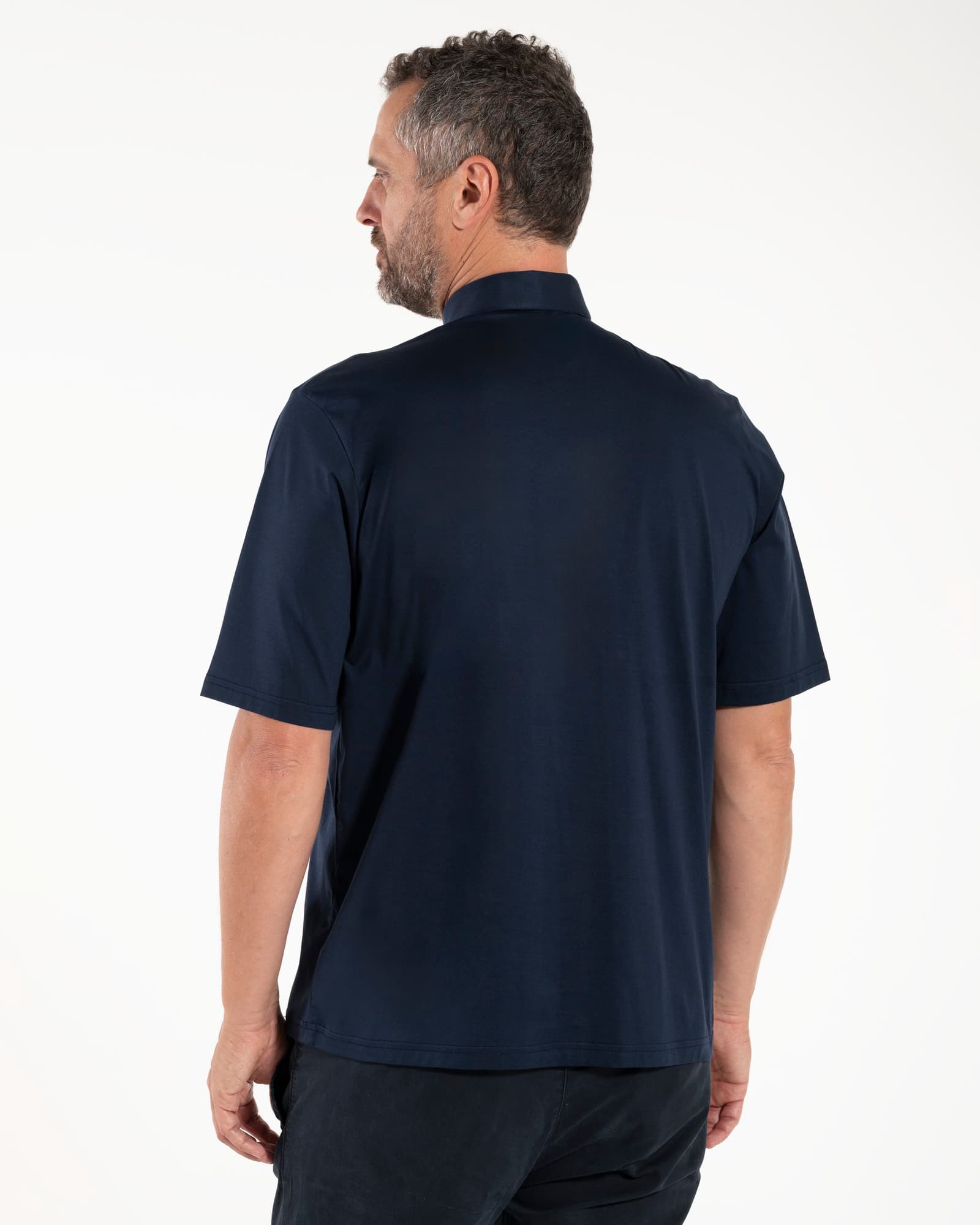 Polo Roma - Blu Navy - Clergy - 100% Cotone Fresco - Manica Corta