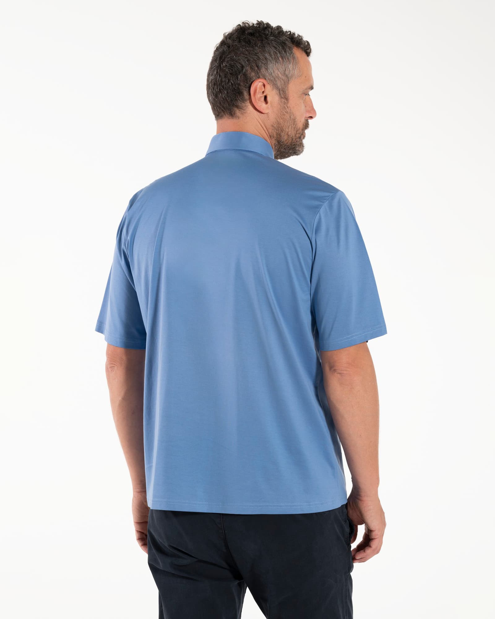 Polo Roma - Celeste - Clergy - 100% Cotone Fresco - Manica Corta