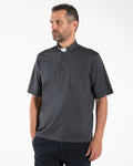 Polo Roma - Grigio - Clergy - 100% Cotone Fresco - Manica Corta